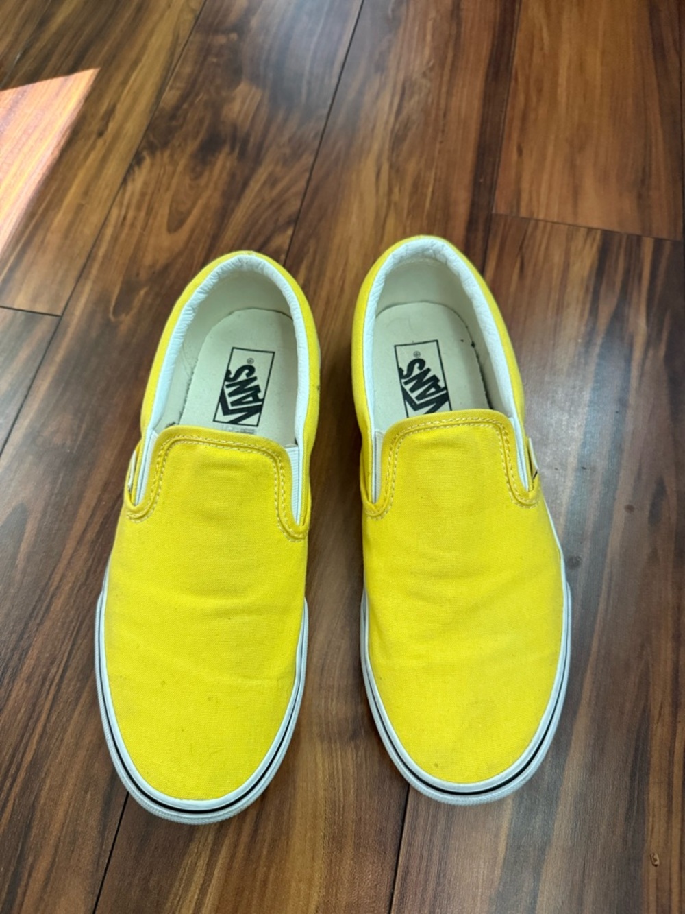 Vans Yellow Slip-On Canvas Women's Sneakers